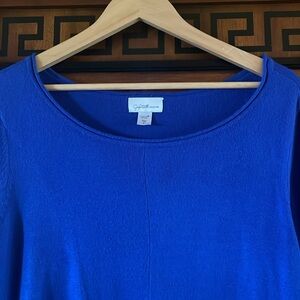 Jaclyn Smith Women’s sweater Size XL color blue has a small stain on front